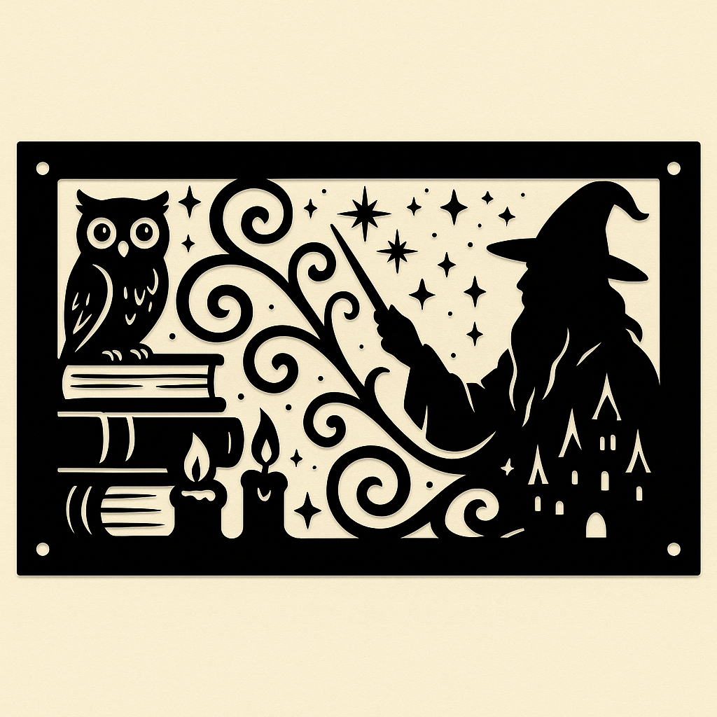 Wizard's Library Laser-Cut Wood Vent Cover