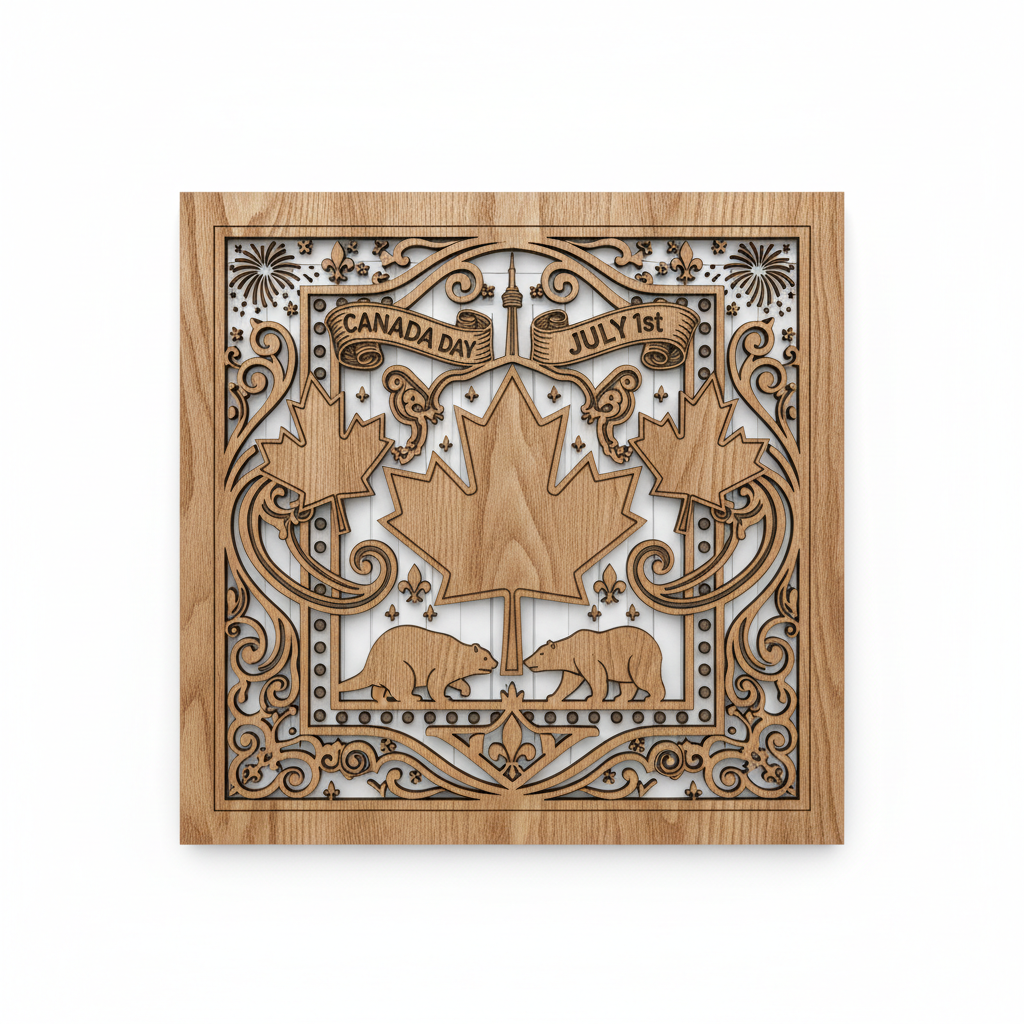 Holiday Themed Laser-Cut Wood Vent Cover