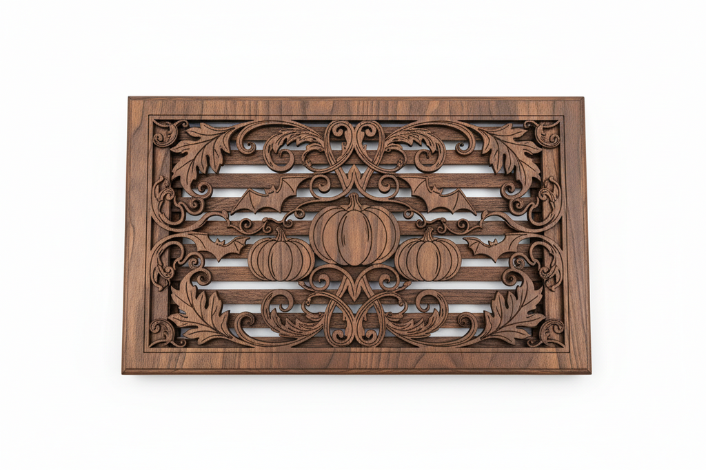 Holiday Themed Laser-Cut Wood Vent Cover