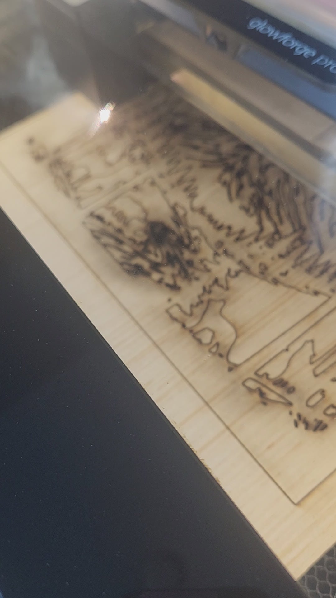 Forest Mountain Scene Laser-Cut Wood Vent Cover